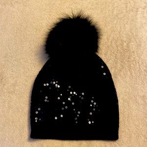 Black womens winter hat